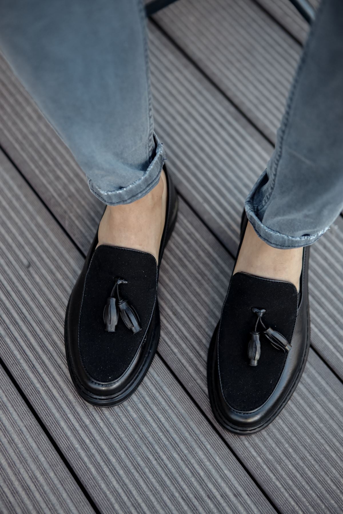 Loafer Pelle – Schwarz · schwarze Sohle