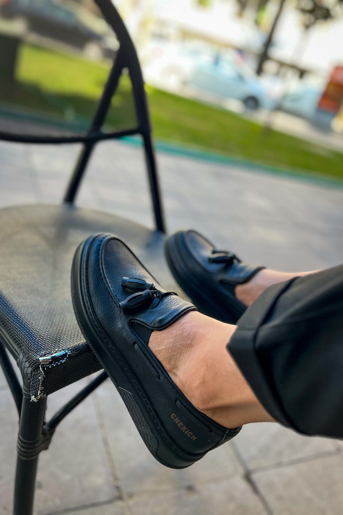 Loafer-X – Schwarz · schwarze Sohle