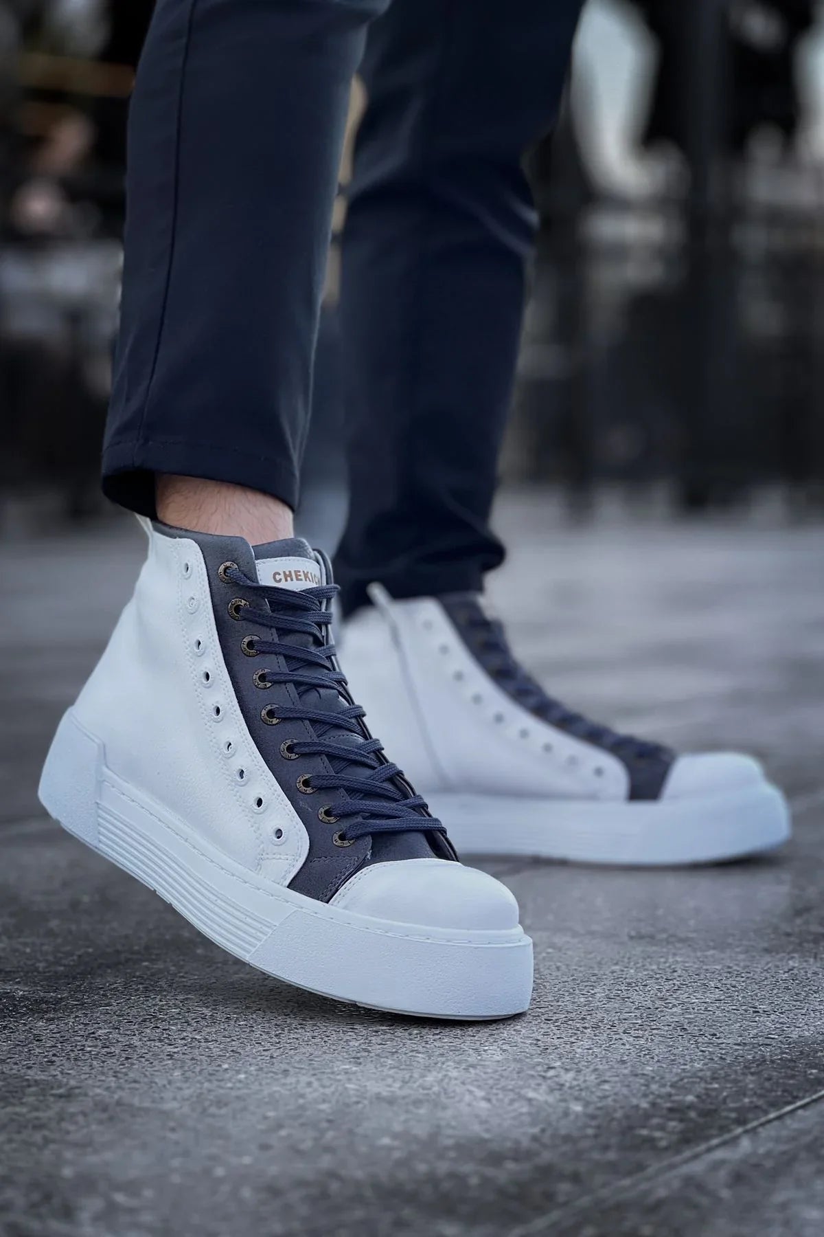 Blazer – Weiß/Anthrazit