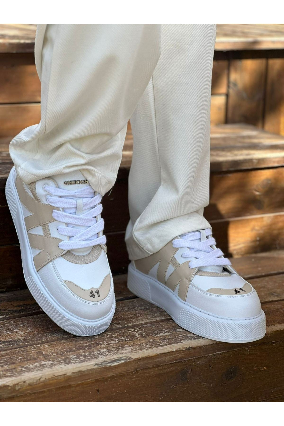 Weiß/Beige