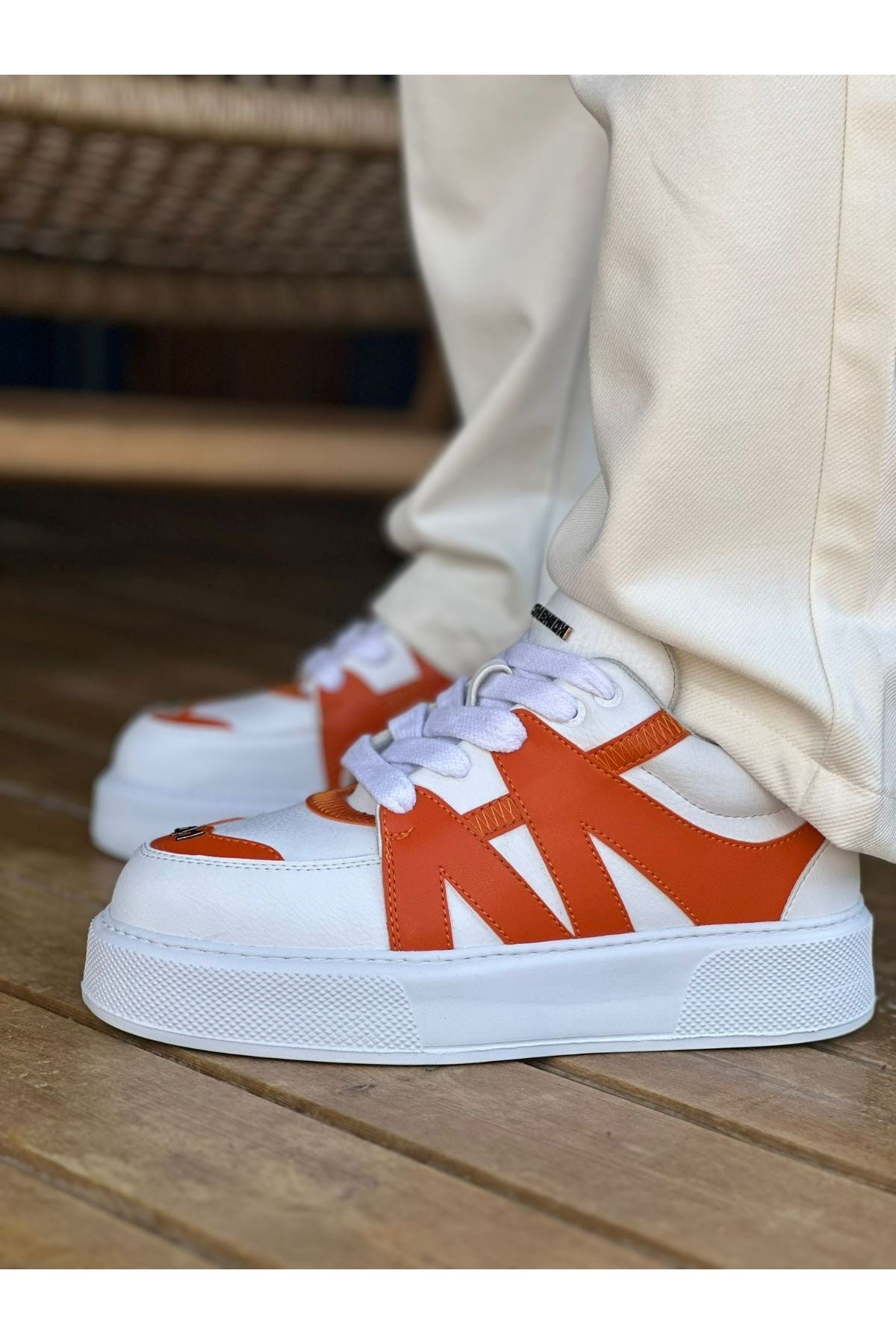 Weiß/Orange