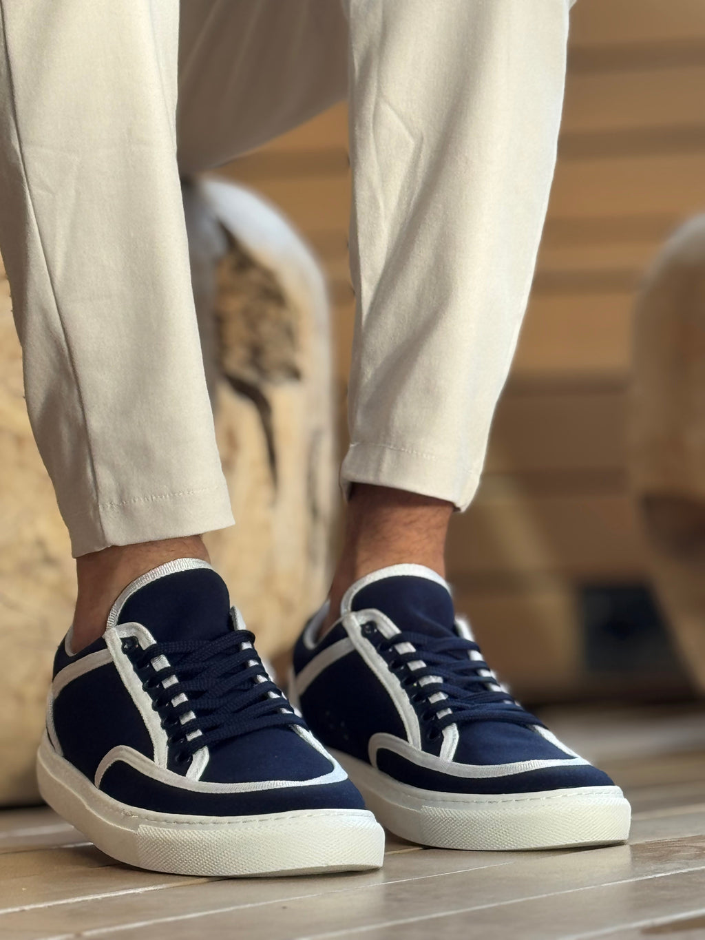 Navy/Weiß