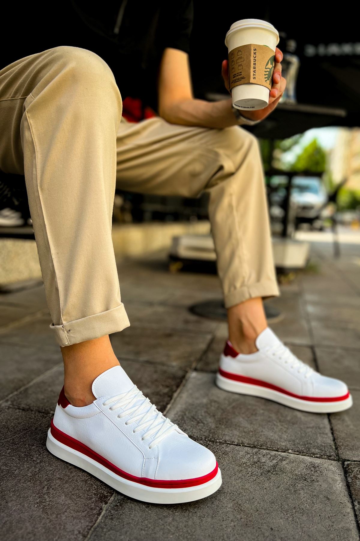 Santoni – Weiß/Rot