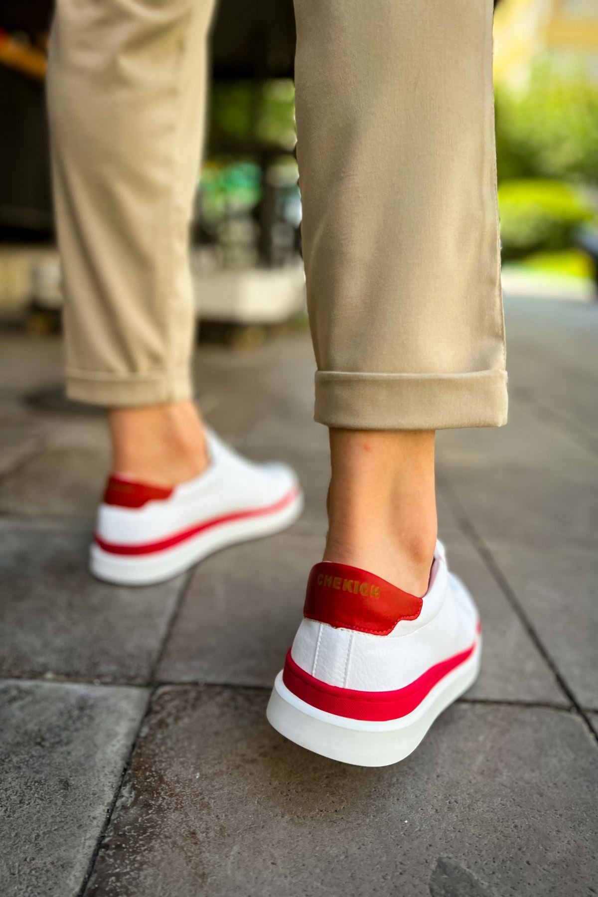Santoni – Weiß/Rot