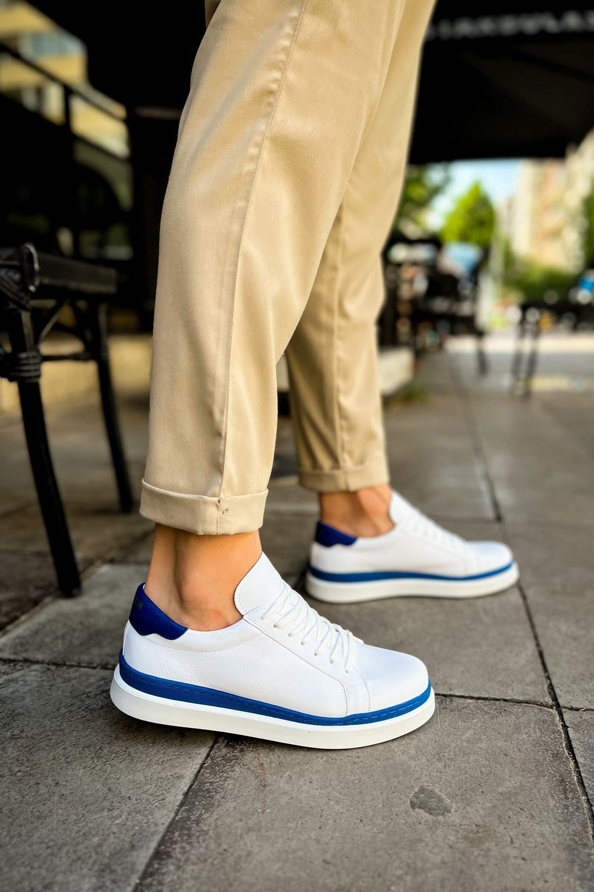 Santoni – Weiß/Blau