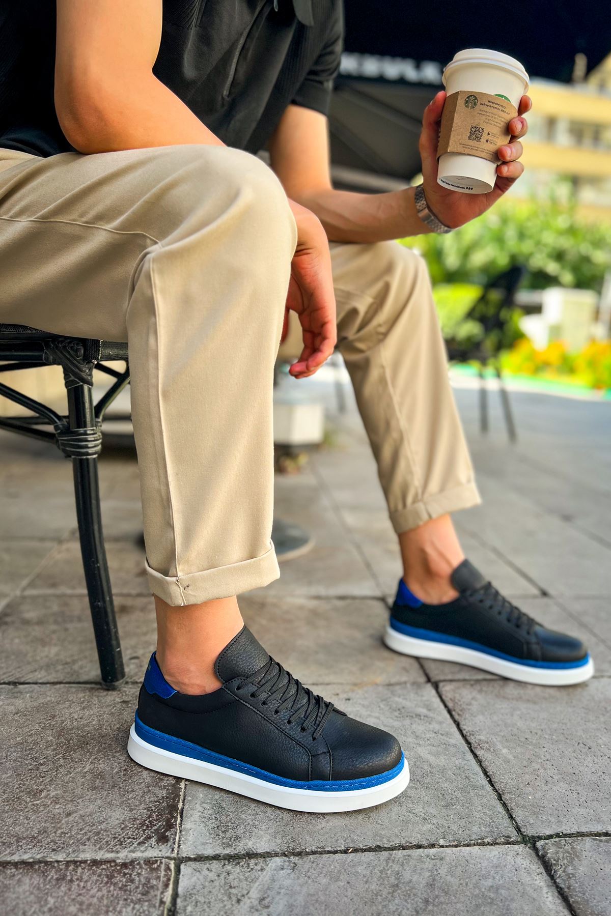 Santoni – Schwarz/Blau