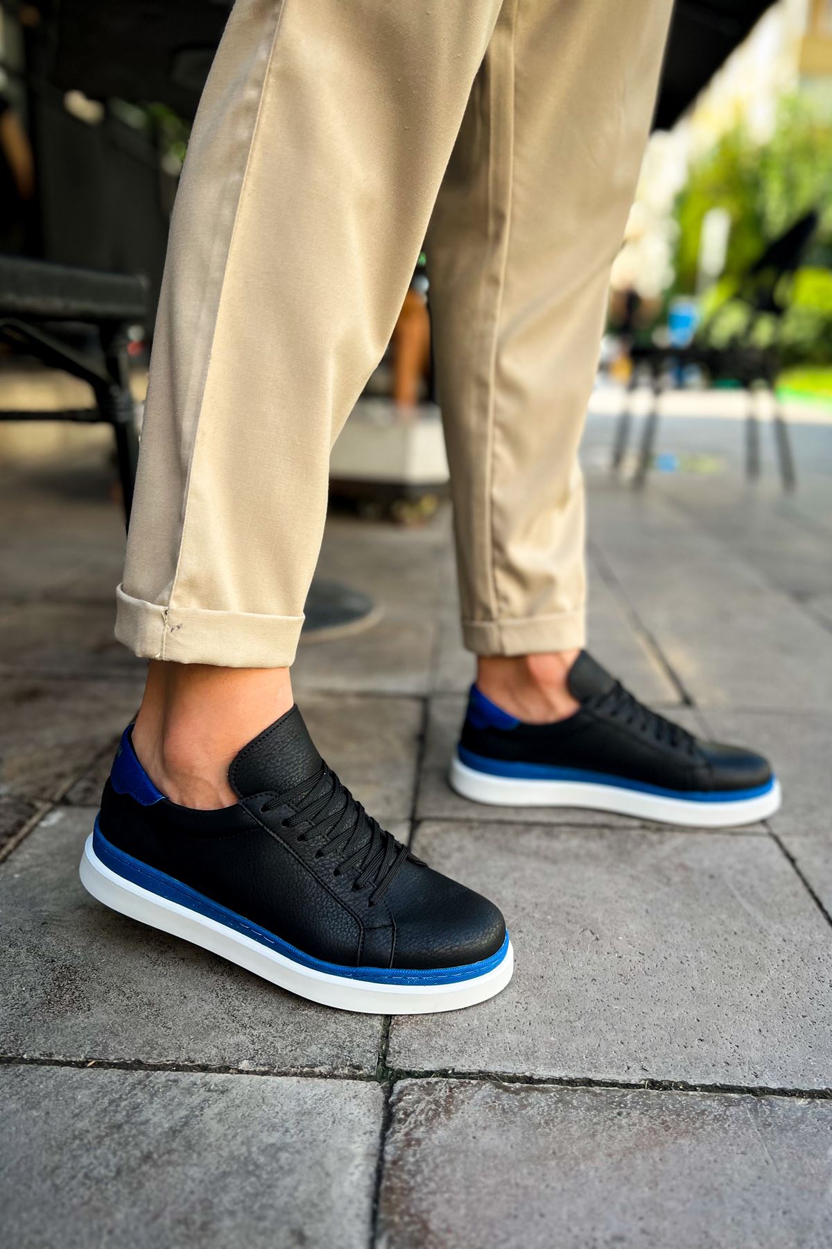 Santoni – Schwarz/Blau