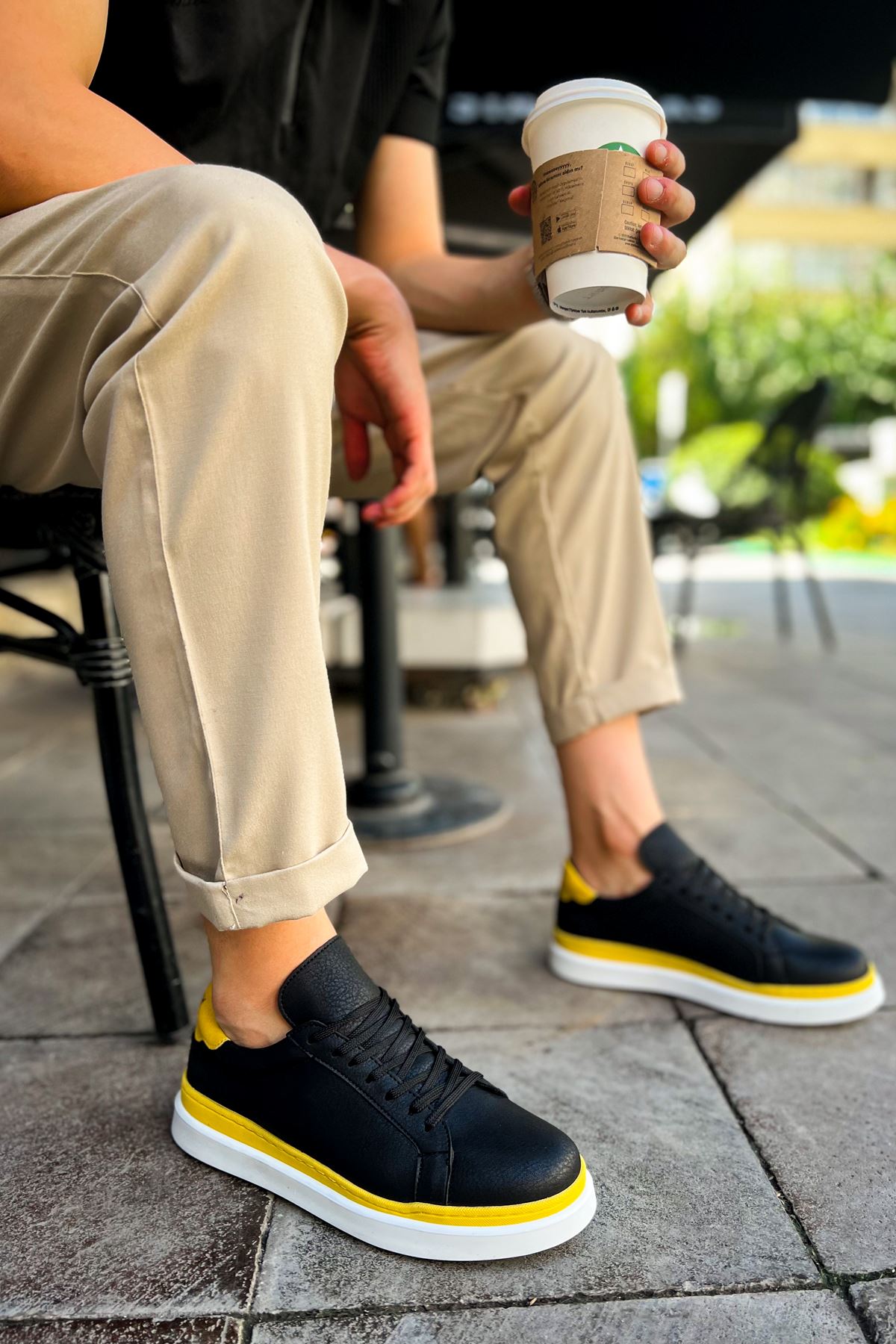 Santoni – Schwarz/Gelb