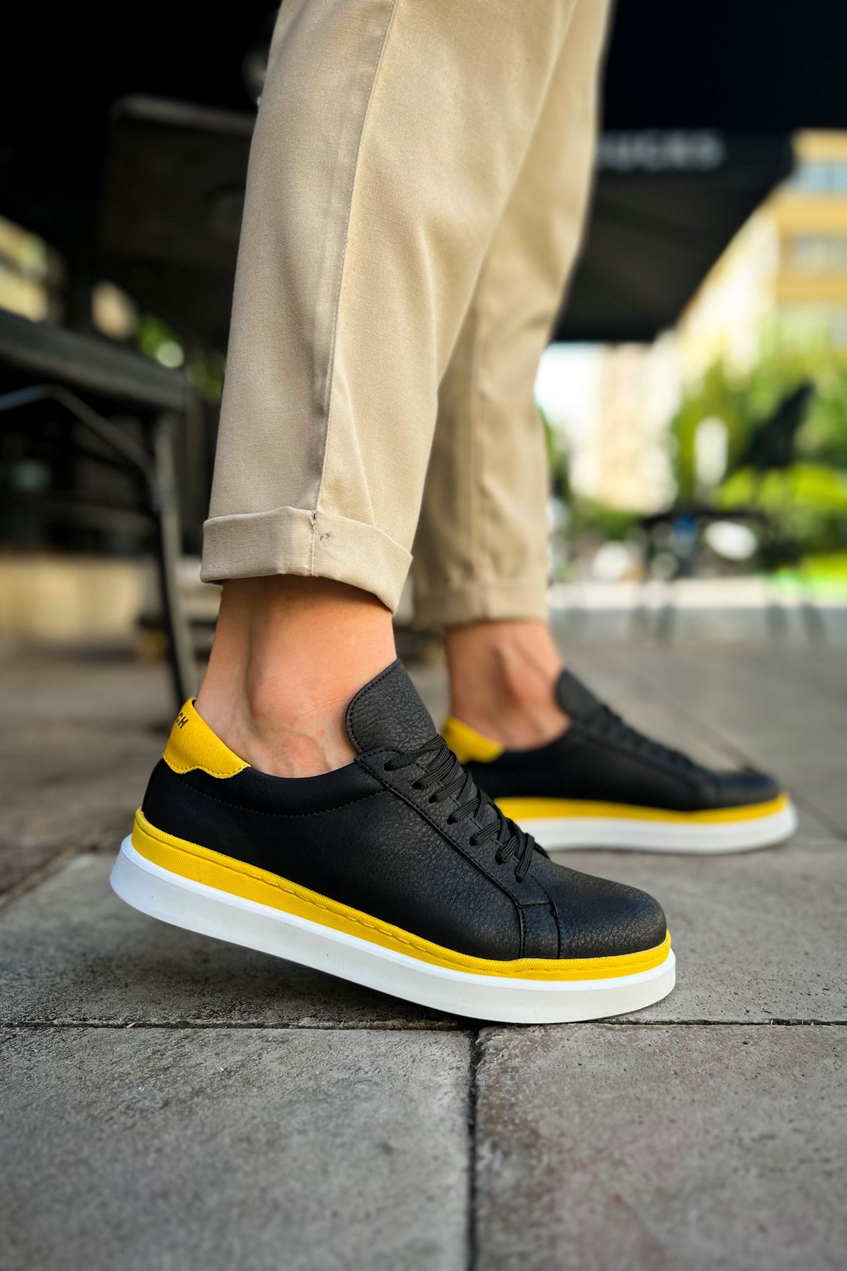 Santoni – Schwarz/Gelb